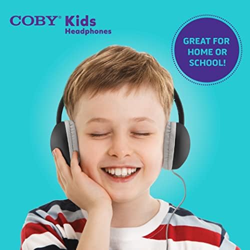 אוזניות של Coby Wired Kids | אוזניות קלות עם מיקרופון ובקרת נפח | מגביל נפח 85dB | אוזניות לילדים